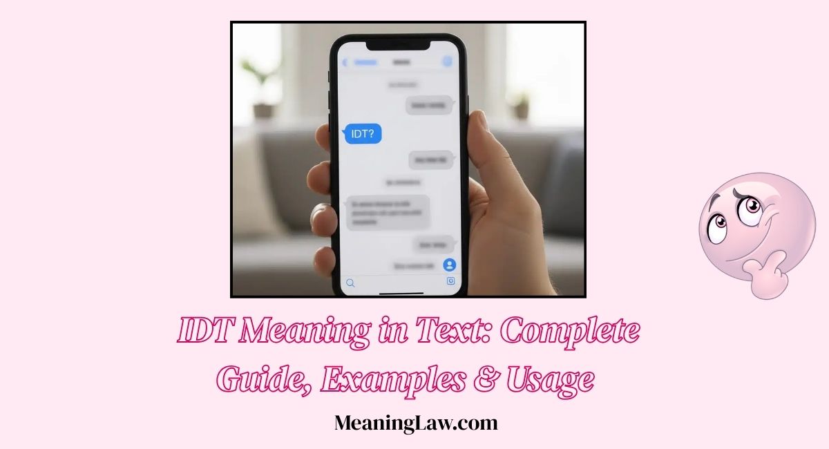 IDT Meaning in Text