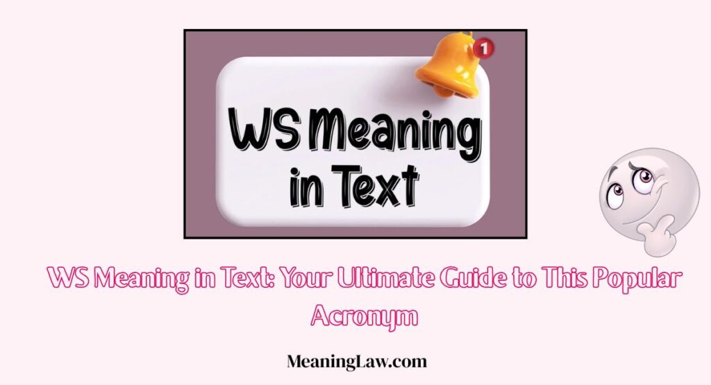 WS Meaning in Text