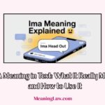 IMA Meaning in Text