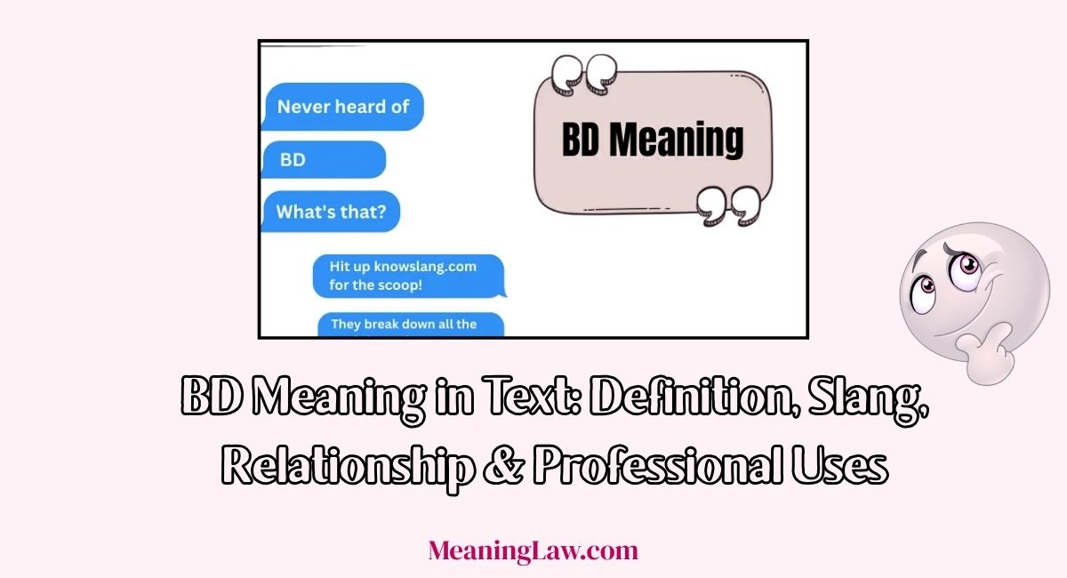 BD Meaning in Text