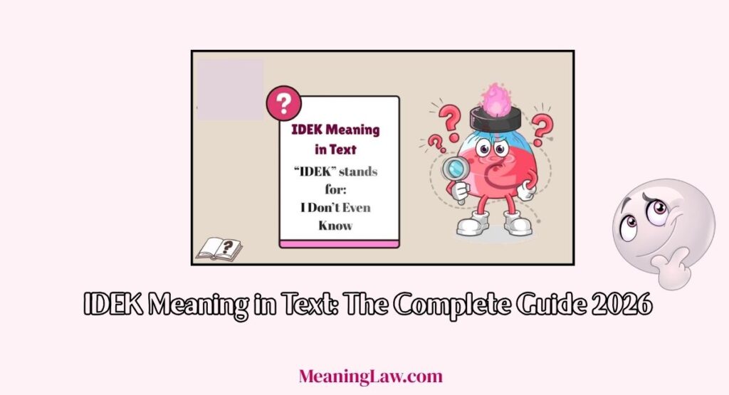 IDEK meaning in text