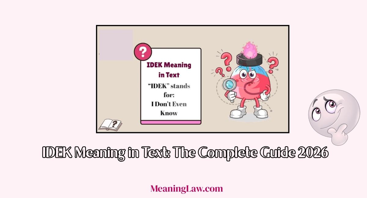 IDEK meaning in text