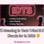 IDTS Meaning in Text