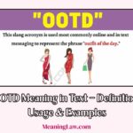 OOTD Meaning in Text