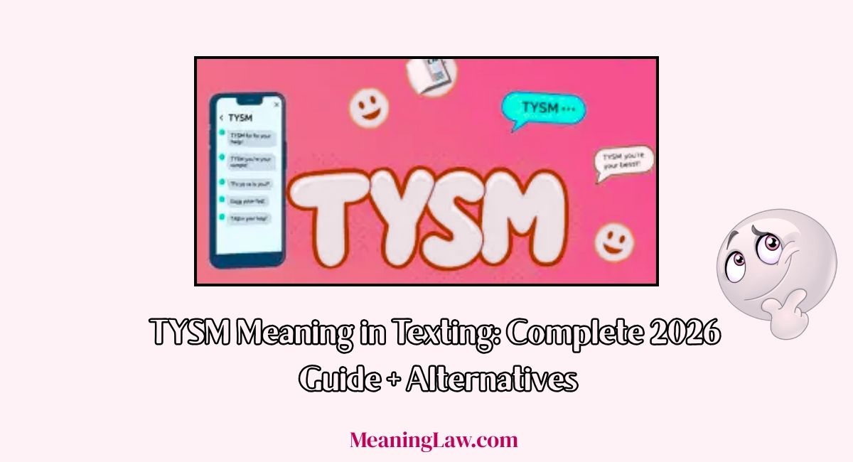 TYSM meaning in text