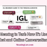 IGL Meaning in Text