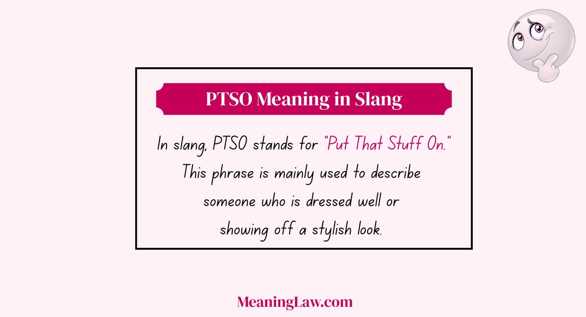 PTSO Meaning in Slang