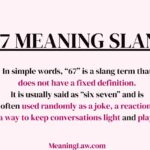 67 Meaning Slang