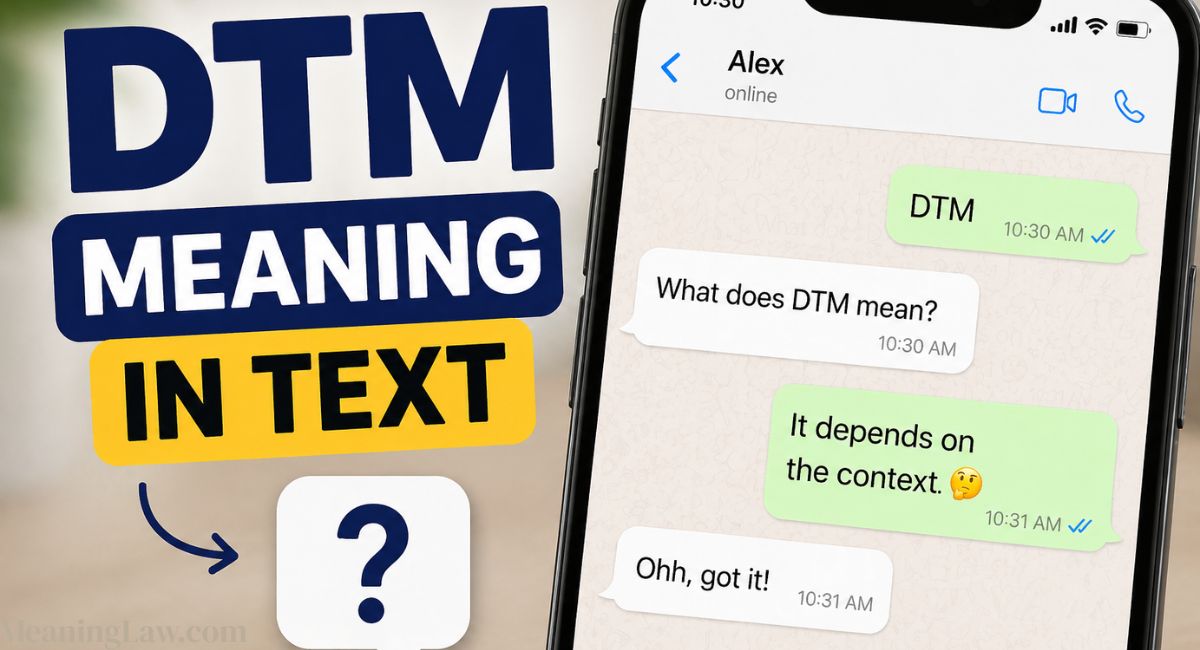 DTM Meaning in Text