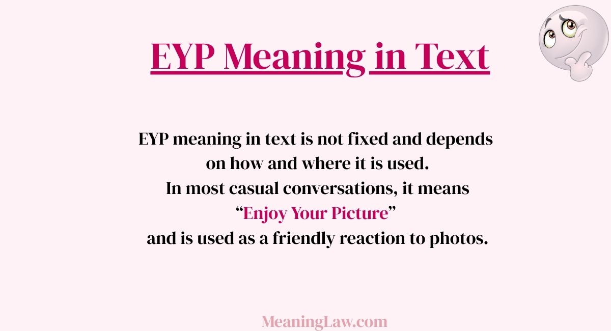 EYP Meaning in Text