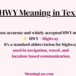 HWY Meaning in Text