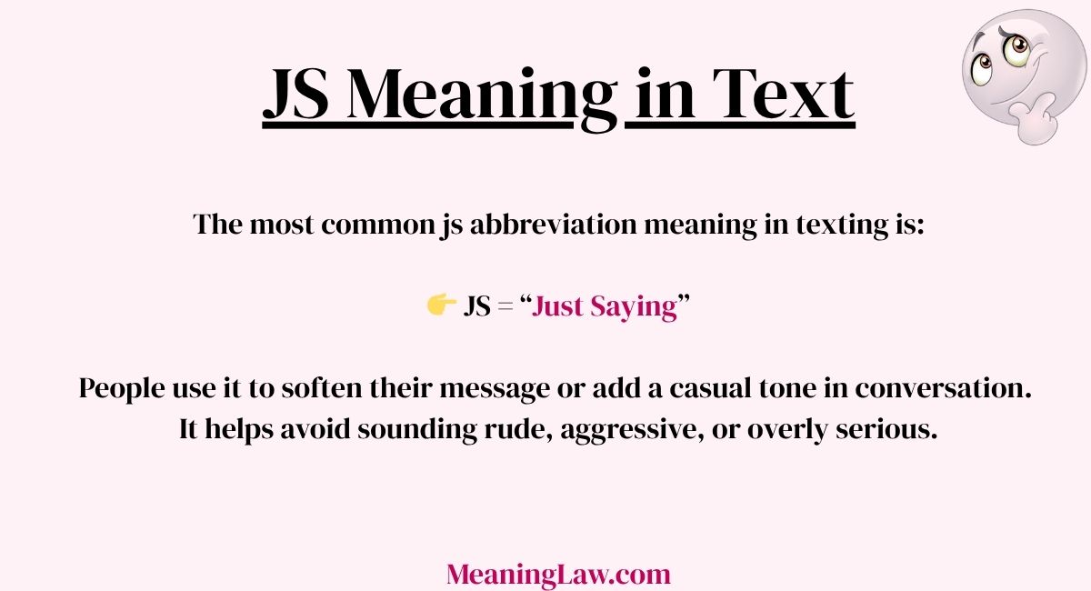 JS Meaning in Text