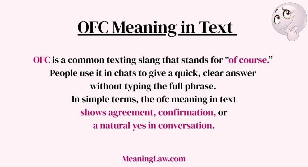 OFC Meaning in Text