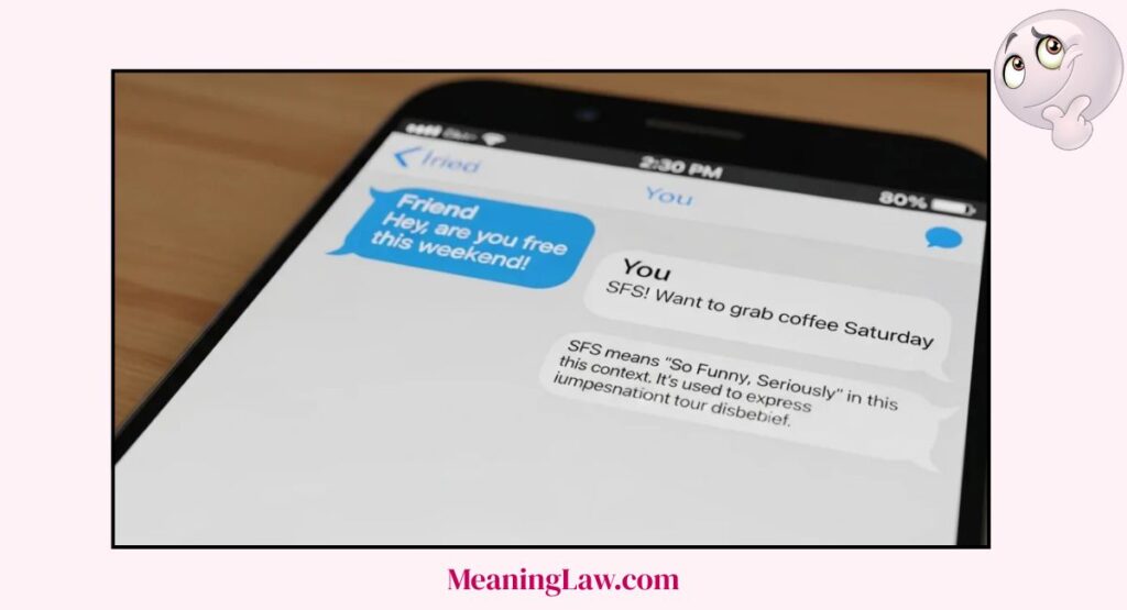 SFS Meaning in Text