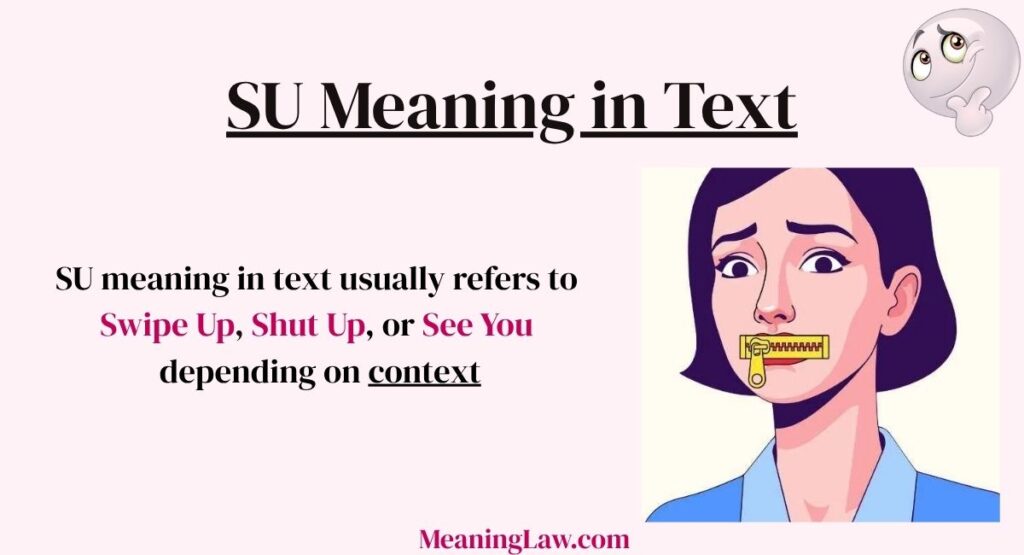 SU Meaning in Text