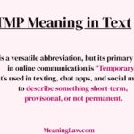 TMP Meaning in Text