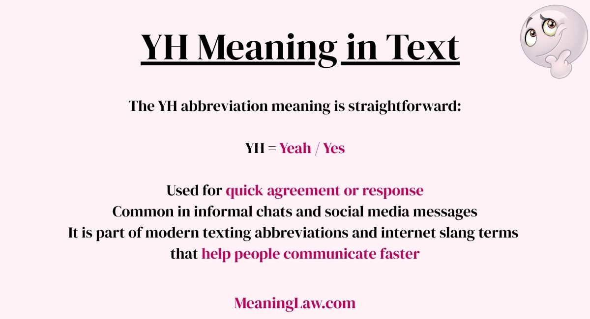 YH Meaning in Text