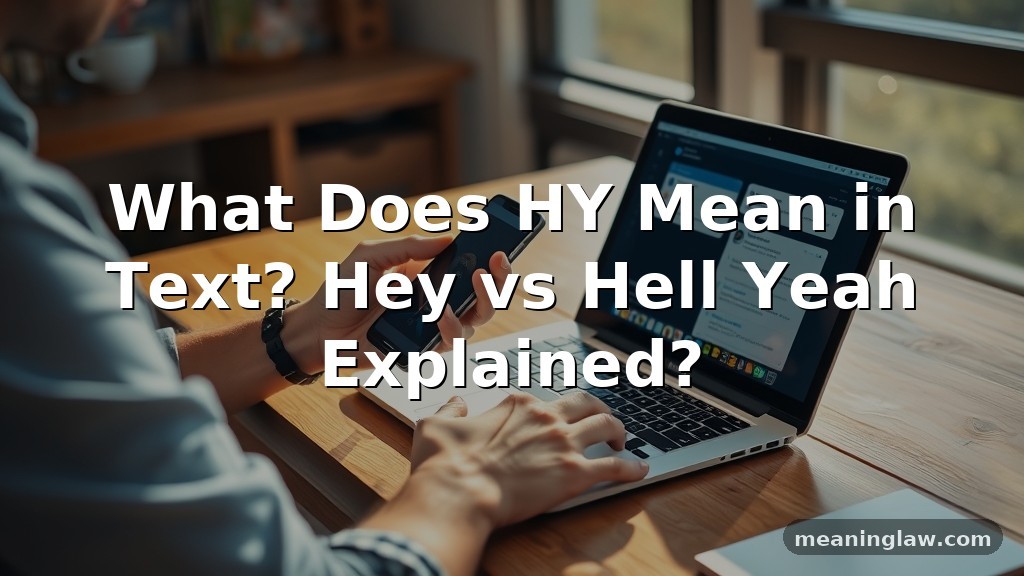 What Does HY Mean in Text? Hey vs Hell Yeah Explained?