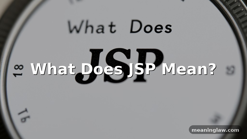 What Does JSP Mean? Slang Guide